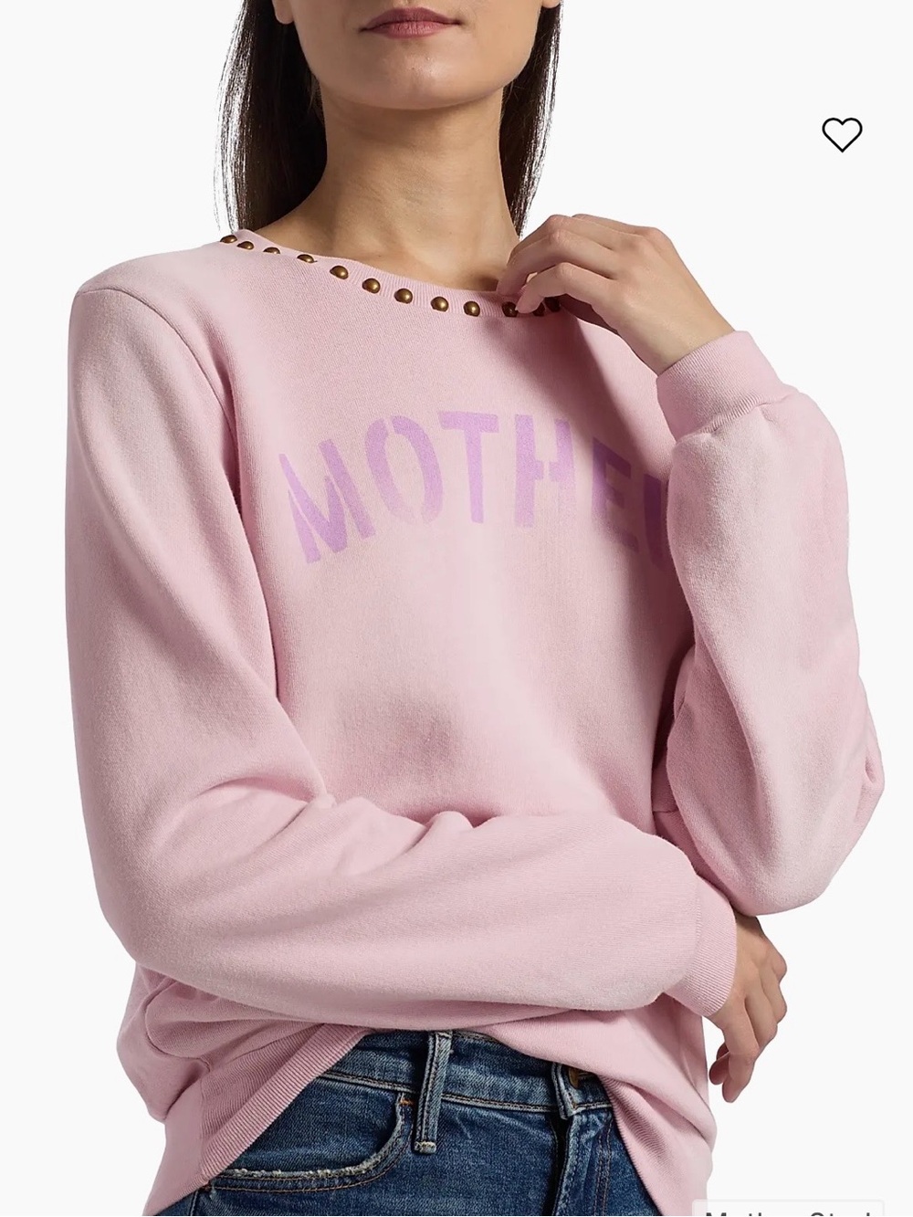 MOTHER The Camper Studded Sweatshirt
